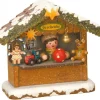 Village Noël Miniature, Chalet Marche De Noël Vendeur De Jouets|Hubrig, figurines pour enfant