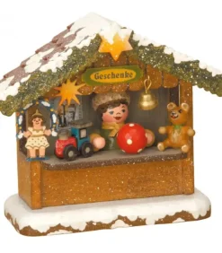 Village Noël Miniature, Chalet Marche De Noël Vendeur De Jouets|Hubrig, figurines pour enfant